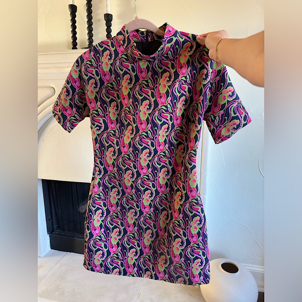 ZARA pretty paisley printed mini dress.